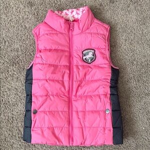 Kids Pink Vest with Black Accents